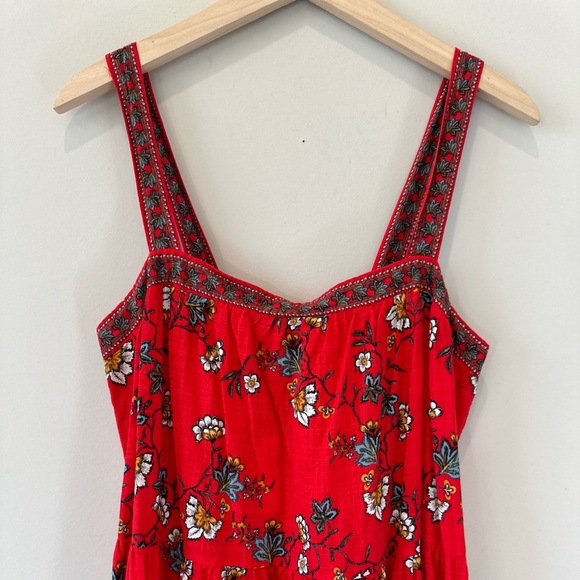 NWT($168) MAX STUDIO FLORAL TIERED COTTON BLEND MAXI
RED FLOATY FLORA Size Med - Picture 5 of 14